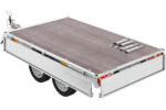 Zweiachsanhänger 254×151 mit Unitrailer Vollgummirädern 250/2 dmc 750 kg