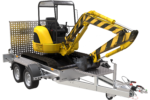 Bauanhänger für den Transport eines Minibaggers – UNITRAILER STARK 3 260 – Bild 13