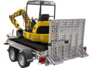 Bauanhänger für den Transport eines Minibaggers – UNITRAILER STARK 3 260 – Bild 4