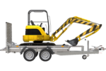 Bauanhänger für den Transport eines Minibaggers – UNITRAILER STARK 3 260 – Bild 12