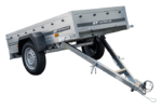 KIPP Gartenanhänger 200, 200 x 106 cm Autotransportanhänger mit hoher Plane, Bügel und Stützrad, zulässiges Gesamtgewicht 500 kg – Bild 4